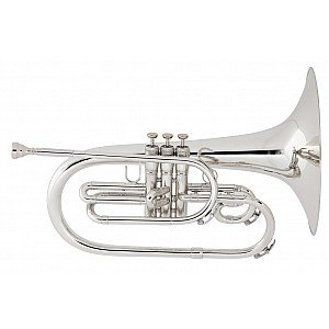 King Model 1121SP Marching Mellophone Silver Plate