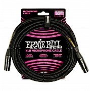 Ernie Ball 20FT Braided Male to Female XLR Microphone Cable, Black