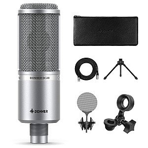 Donner DC 20 Condenser Microphone Cardioid Podcast Mic Kit for Home Studio Recording