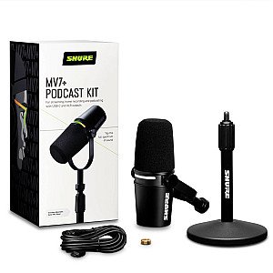 Shure MV7+ Microphone Podcast Bundle Kit