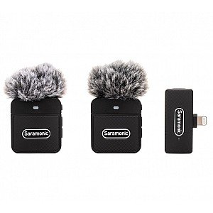 Saramonic Blink 100 B4 (TX+TX+RX Di) 2 to 1, 3.5mm 2,4 GHz Wireless System for iPhone