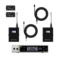 Sennheiser EW DX MKE2 Set Dual Channel Digital Wireless System w/ 2 Omni Lavalier Mic