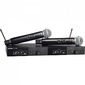 Shure SLXD24DA/B58 Dual Channel Digital Wireless Handheld Microphone System with Beta 58 Capsules