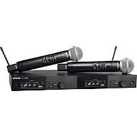 Shure SLXD24DA/B58 Dual Channel Digital Wireless Handheld Microphone System with Beta58 Capsules