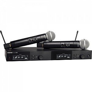 Shure SLXD24DA/SM58 Dual Channel Digital Wireless Handheld Microphone System with SM58 Capsules