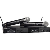 Shure SLXD24DA/SM58 Dual Channel Digital Wireless Handheld Microphone System with SM58 Capsules
