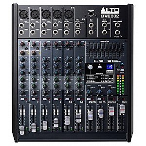 Alto LIVE 802 8 Channel 2 Bus Mixer with 5 XLR Inputs