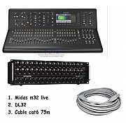 Midas M32 LIVE 32-Channel Digital Mixer + Paket DL32 + Cable Cat6