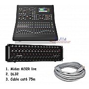 Midas M32R 16-Channel Digital Mixer + Paket DL32 + Cable Cat6