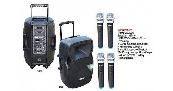 Jual　PA　PS154PP　Ashley　Portable　200W　System
