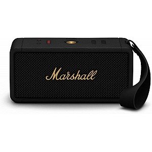 Marshall Middleton Portable Bluetooth Speaker, Black and Brass