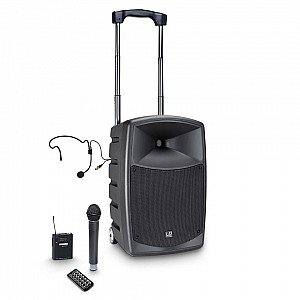 LD Systems Roadbuddy 10 B6 480w 10 Inch portable speaker with wireless handheld (655 - 679 MHz)