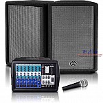 Wharfedale Pro PMX700 System Powered Mixer 2x 12 inch PA Speakers and Microphone