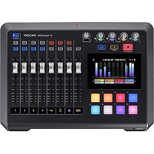 Tascam Mixcast 4 Podcast Studio Mixer Station with Built-in Recorder/USB Audio Interface