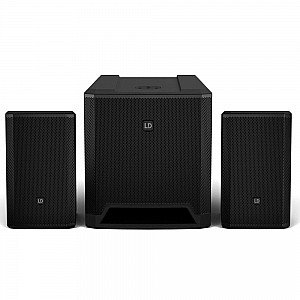 LD Systems DAVE 12 G4X Compact 2.1 1460W Powered PA System 12 inch with Bluetooth Streaming