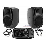 Laney AH210 Audiohub Venue PA System with Two 10" Speakers and Detachable 6-Channel Mixer, Mic and Cables 10" Mains