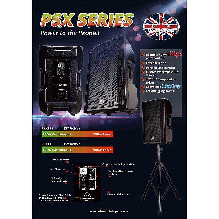 wharfedale pro psx115 active loudspeaker