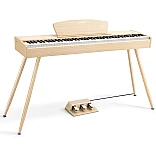 Donner DDP 80 Natural Wood 88 Key Weighted Digital Piano with Stand and 3 Pedal