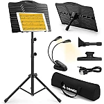 Donner DMS 1 Portable Metal Music Stand with Carrying Bag, Black