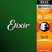 Elixir 14652 Nanoweb Stainless Steel Electric Bass Strings 45-100