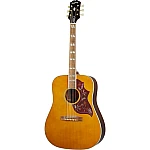 Epiphone Hummingbird All Solid Wood Fisman Sonitone Acoustic Electric Guitar, Aged Natural Antique Gloss