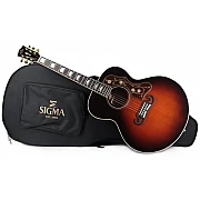 Sigma GJA SG200 Brown Sunburst Acoustic Electric Guitar with Bag