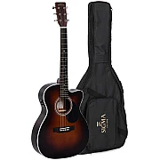 Sigma OMTC 1E SB Acoustic Electric Guitar with Bag