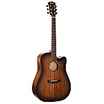 Cort Core DC AMH Mahogany OPBB Acoustic Electric Guitar, Open Pore Black Burst