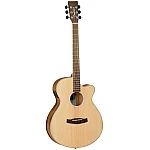 Tanglewood DBT SFCE PW Super Folk Cutaway Body Acoustic Electric Guitar with Bag