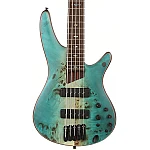 Ibanez Premium SR1605B 5 String Electric Bass Guitars, Caribbean Shoreline Flat