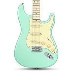 Donner DST 600 6 String Electric Guitar with SSS Pickup, Surt Green