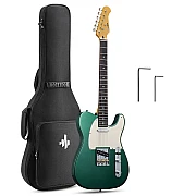 Donner DTL-600 Vintage Tele Electric Guitar, Sherwood Metallic Green with Gig Bag