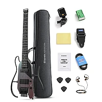 Donner HUSH X PRO Smart Travel Guitar Headless Versatile Preset, Midnight Glow 