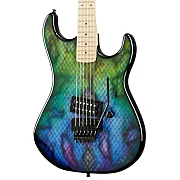 Kramer Baretta Custom Graphics Viper Electric Guitar, Snakeskin Green Blue Fade