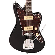 Vintage V65VBK ReIssued Vibrato Electric Guitar, Boulevard Black