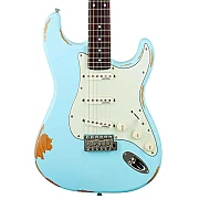 Vintage V6MRLB ICON Electric Guitar, Distressed Laguna Blue