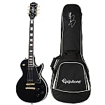 Epiphone Les Paul Custom P90 Limited Edition Electric Guitar with Premium Gig Bag, Ebony