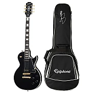 Epiphone Les Paul Custom P90 Limited Edition Electric Guitar with Premium Gig Bag, Ebony