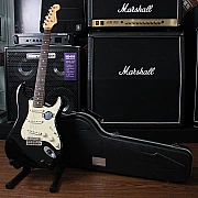 2ND Fender American Standard Stratocaster Electric Guitar, Black