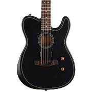 Fender Standard Acoustasonic Telecaster Electric Guitar RW FB, Black Made in Indonesia