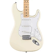 Fender Standard Stratocaster Electric Guitar Maple FB, Olympic White Made in Indonesia