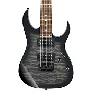Ibanez GRG7221QA TKS 7 String Electric Guitar, Transparent Black Sunburst