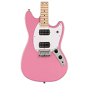 Squier Sonic Mustang HH Electric Guitar w/White Pickguard, Maple FB, Flash Pink