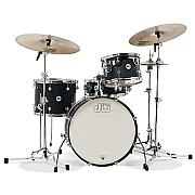 DW Design Frequent Flyer 20" 4 Piece Drum Set with Snare, Black Satin