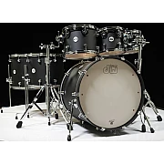 DW Design 7 Piece Drum Set, Black Satin