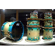DW Collector's 7 Piece Natural To Regal Blue Burst with Gold Hardware SSC Pure Maple Shell Pack