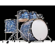 DW Design 5 Piece Drum Set with Hardware without Throne, Blue Lightning Limited Edition 