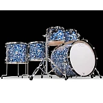 DW Design 6 Piece Drum Set, with Hardware without Throne, Blue Lightning Limited Edition