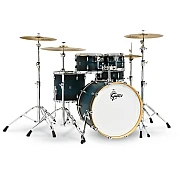Gretsch Drums Renown RN2 E825 5 Piece Drum Set with Snare, Satin Antique Blue Burst