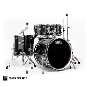 Natal Arcadia Birch Limited Edition 5 Piece Drum Set, Black Sparkle
